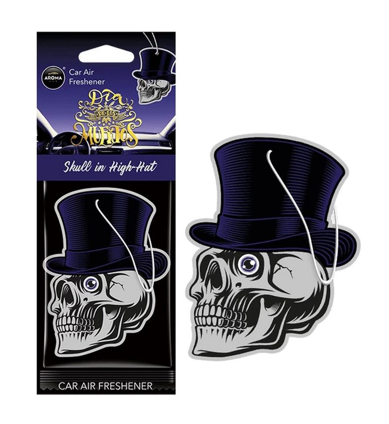 Αρωματικό Αυτοκινήτου AROMA Dia De Los Muertos Skull In A High Hat - Black Oud