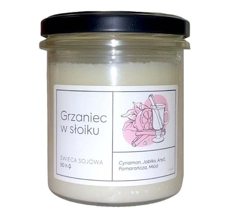 Αρωματικό Φυσικό Κερί Σόγιας Aroma Craft Candle 100/85mm - Ζεστό Κρασί Σε Ένα Βάζο