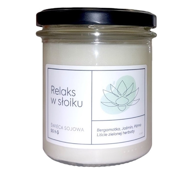 Αρωματικό Φυσικό Κερί Σόγιας Aroma Craft Candle 100/85mm - Χαλάρωση Σε Ένα Βάζο