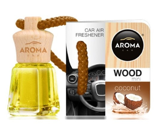 Αρωματικό Αυτοκινήτου AROMA Wood Mini 4ml - Καρύδα