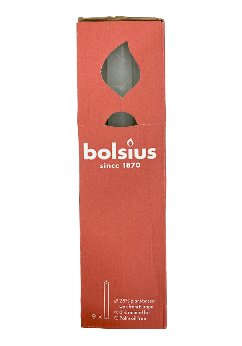 Κοντολάμπαδο - Κερί Κηροπηγίου Roustik 270/23mm Bolsius - Cloudy White (Κιβώτιο 9τμχ)