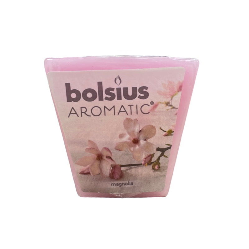 Αρωματικό Κεράκι Τετράγωνο 48/48mm Bolsius True Scents - Μανόλια (Κιβώτιο 12τμχ)