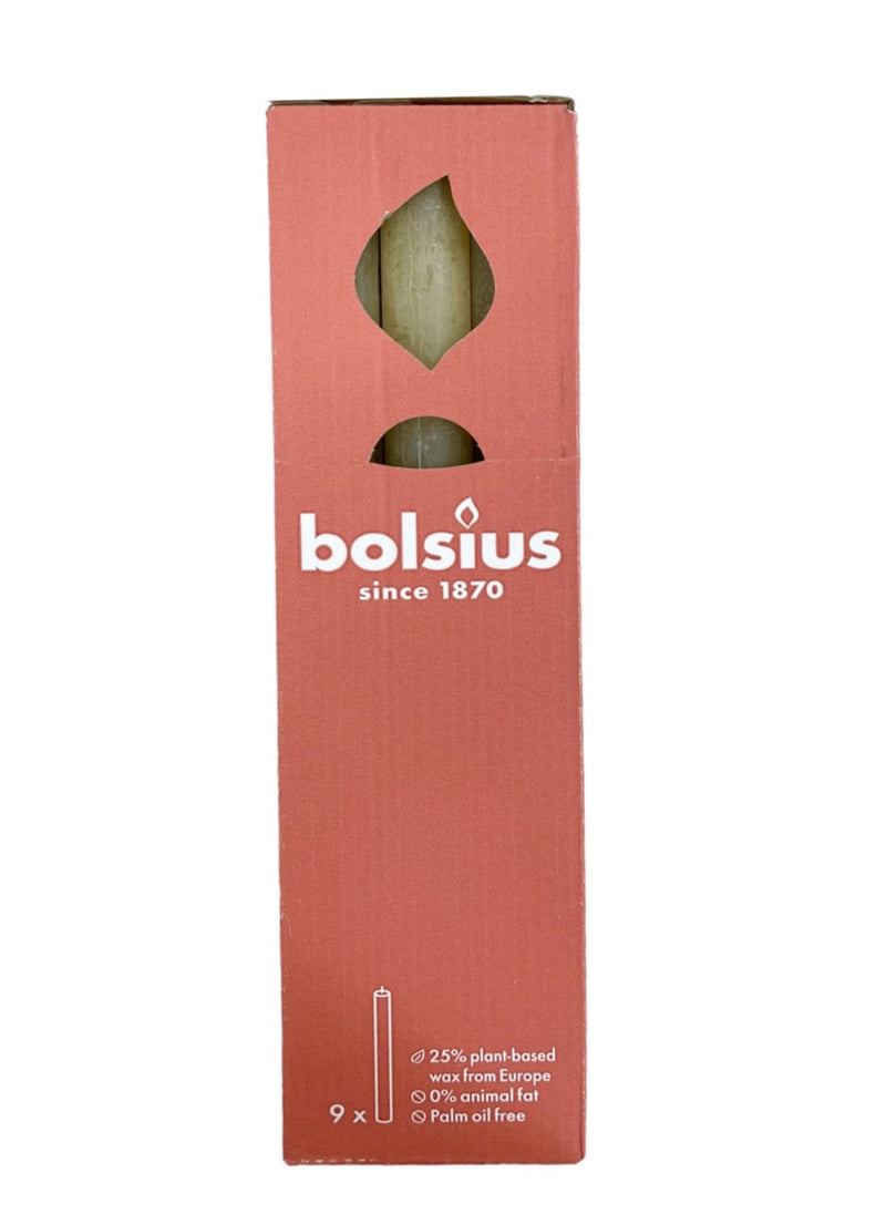 Κοντολάμπαδο - Κερί Κηροπηγίου Roustik 270/23mm Bolsius - Oat Beige (Κιβώτιο 9τμχ)