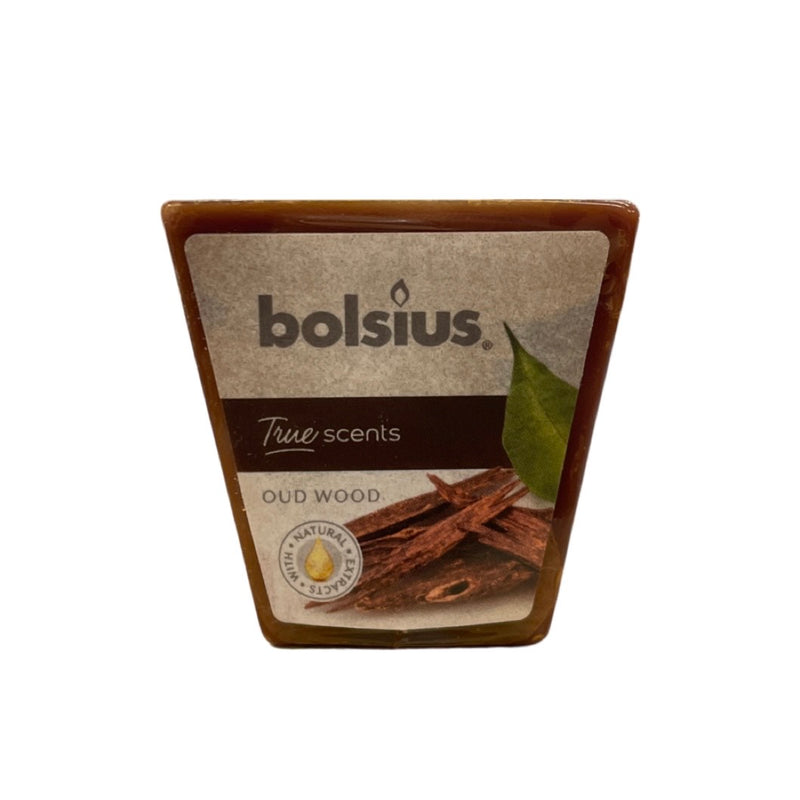 Αρωματικό Κεράκι Τετράγωνο 48/48mm Bolsius True Scents - Σανδαλόξυλο (Κιβώτιο 12τμχ)