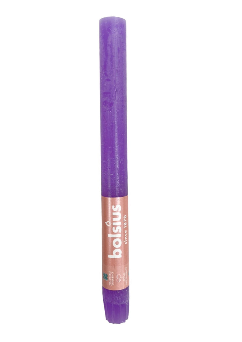 Κοντολάμπαδο - Κερί Κηροπηγίου Roustik 270/23mm Bolsius - Vibrant Purple (Κιβώτιο 9τμχ)