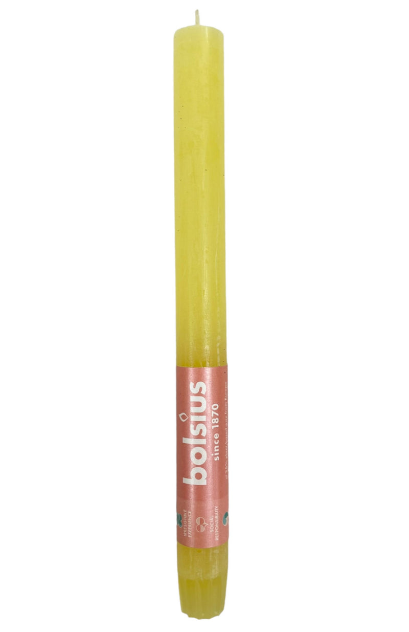 Κοντολάμπαδο - Κερί Κηροπηγίου Roustik 270/23mm Bolsius - Sunny Yellow