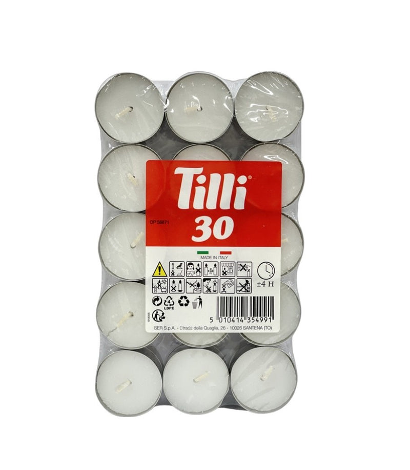 Ρεσώ 30άδα Prices Candles (Α' ποιότητας) 4 Ωρών - Λευκό