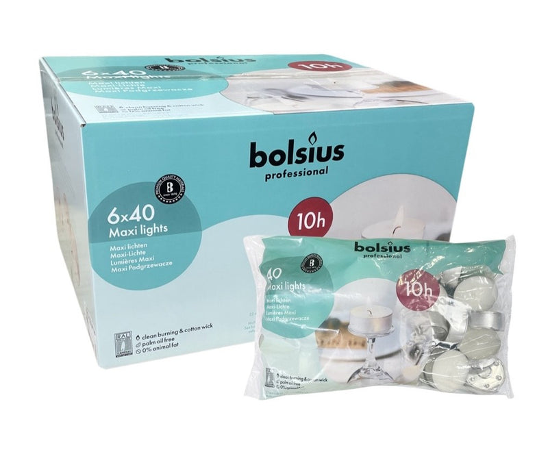 Ρεσώ 40άδα Bolsius Professional 10 Ωρών - Λευκό (Κιβώτιο 6τμχ)