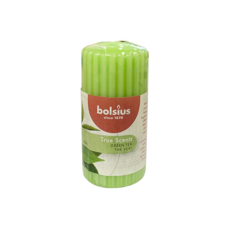 Αρωματικό Κερί Κορμός Bolsius True Scents 120/60mm-Πράσινο Τσάι