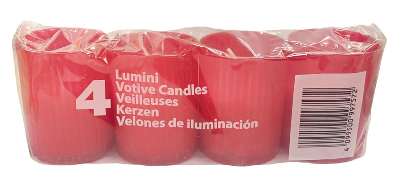 Ρεσώ 4άδα Bolsius Votive Candles 24 Ωρών - Κόκκινο