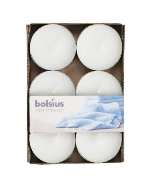 Αρωματικό Ρεσώ 8 Ωρών (Bolsius Aromatic) 6άδα - Fresh Linen