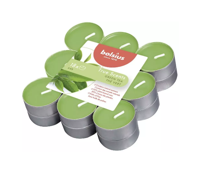 Αρωματικό Ρεσώ 4 Ωρών (Bolsius True Scents) 18άδα - Green Tea